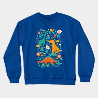 Folk Floral Dinosaurs - Primary Crewneck Sweatshirt